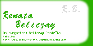 renata beliczay business card